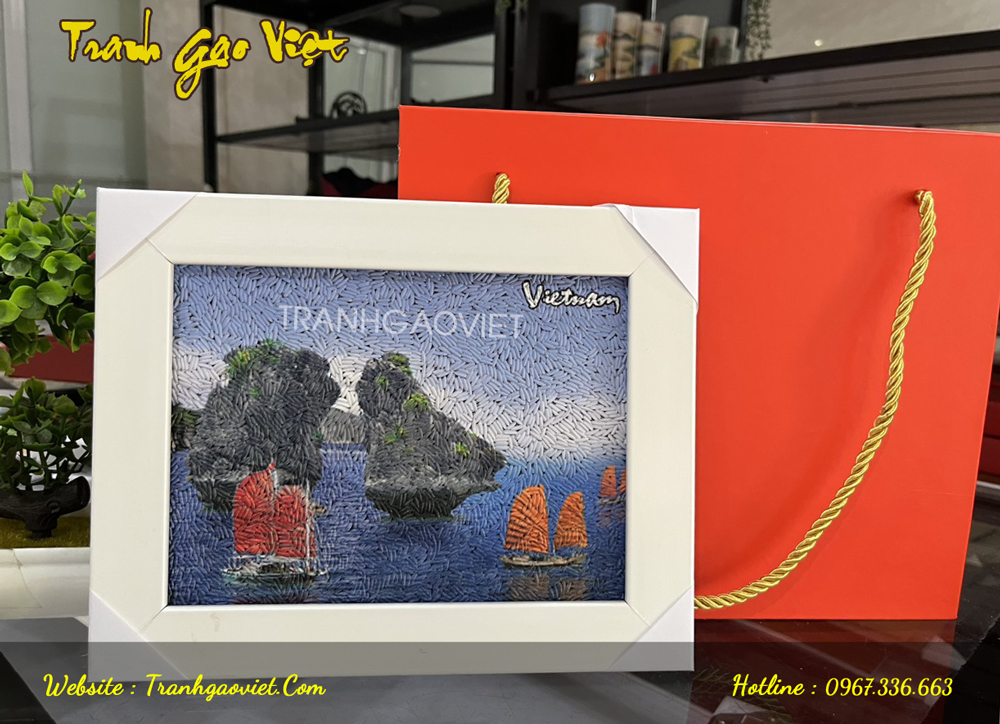 Tranh gạo Vịnh Hạ Long