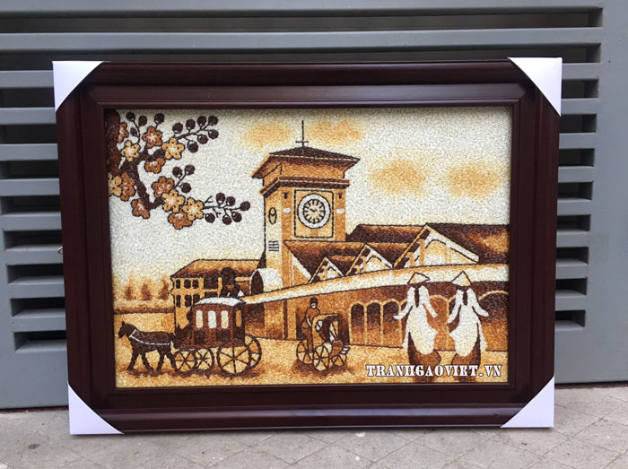 tranh gạo chợ bến th&agrave;nh