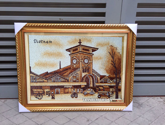 Tranh chợ Bến Th&agrave;nh