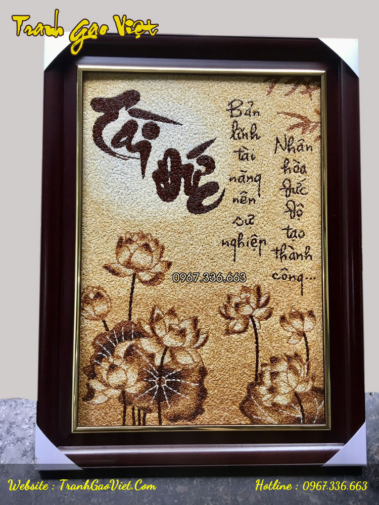 tranh chữ t&agrave;i đức