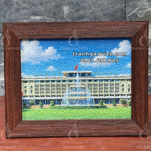 Tranh Gạo Màu Dinh Độc Lập để bàn