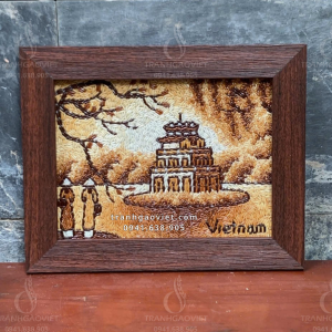 Tranh Gạo Rang Hồ Gươm Tháp Rùa Hà Nội để bàn